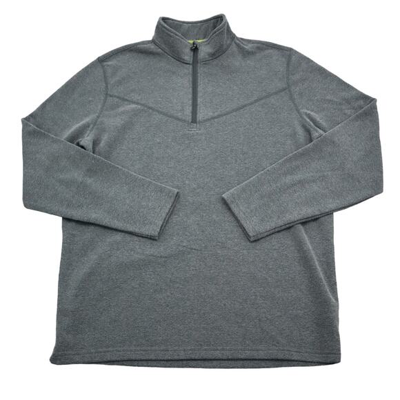 Magellan Outdoors Sweater Mens L Gray Loose Fit Long Sleeve Chest Zip Pullover - Picture 1 of 16